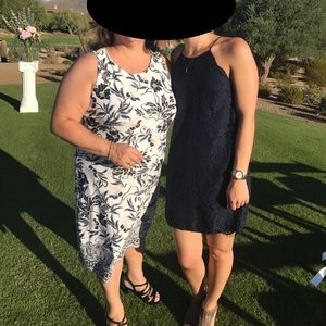 Navy blue lace dress